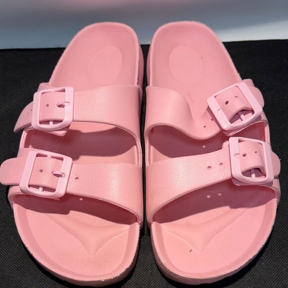 Women's Pink Double Strap Sandals - Picture 1 of 8